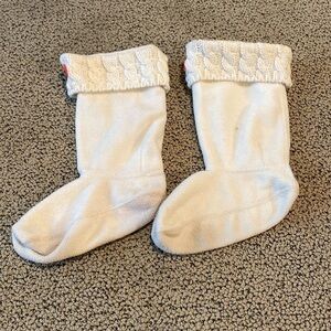 Hunter Tall Boot Cream Socks Size XL in GUC